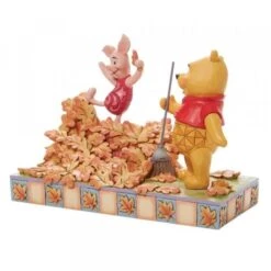 Disney - Piglet & Pooh Jumping Into Fall Figurine -Toy Store disney traditions disney piglet pooh jumping into 2