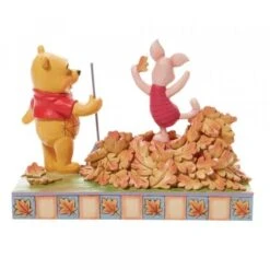 Disney - Piglet & Pooh Jumping Into Fall Figurine -Toy Store disney traditions disney piglet pooh jumping into 3