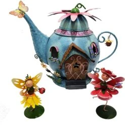 Fairy Kingdom - Blue Teapot Fairy House -Toy Store fairy kingdom fairy kingdom dusky blue teapot fair 2