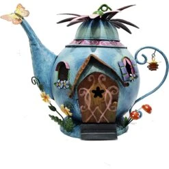 Fairy Kingdom - Blue Teapot Fairy House