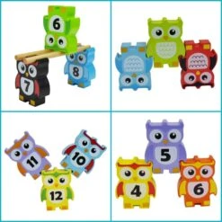 Wooden Stacking Owl Game -Toy Store jumini wooden stacking owl game 6