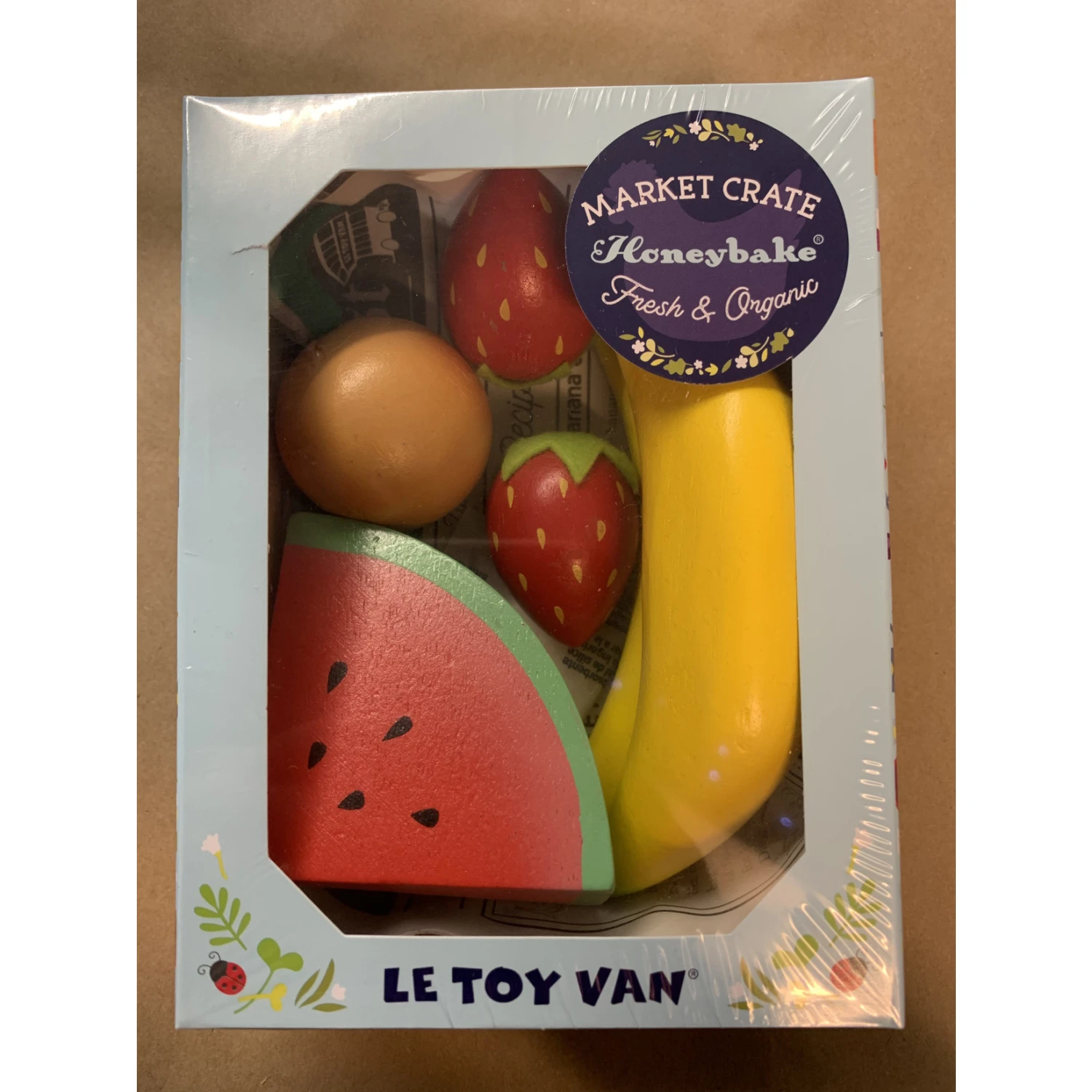 Le Toy Van Wooden Crate Of Fruit - Honeybake 1 Le Toy Van Wooden Crate Of Fruit - Honeybake