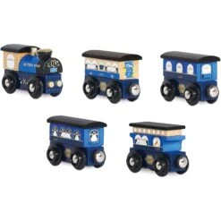 Le Toy Van Wooden Twilight Train (Blue) 8 Le Toy Van Wooden Twilight Train (Blue) -Toy Store le toy van wooden twilight train blue 2