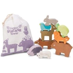 Forest Stacker Tower & Bag -Toy Store petilou forest stacking animal tower bag 3